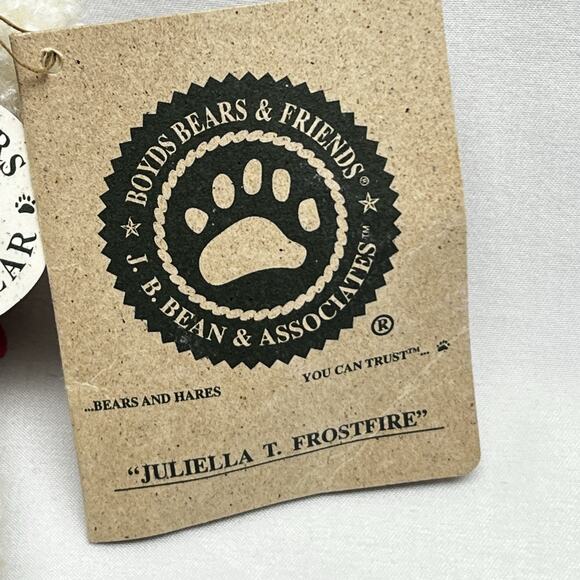 Boyds Bears Juliella T Frostfire Winter Snowflake Plush Stuffed Bear With Tags - Picture 4 of 7